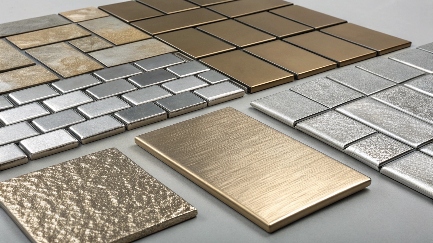 Керамическая плитка и керамогранит с эффектом металла: стильный акцент