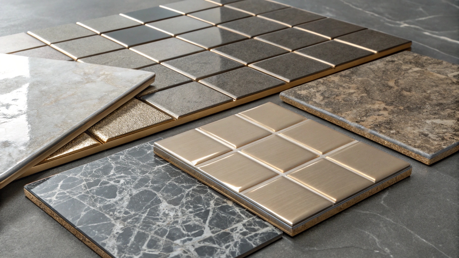 Керамическая плитка и керамогранит с эффектом металла: стильный акцент