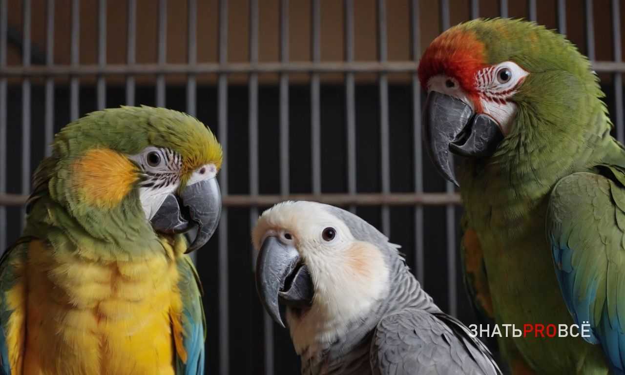 Фиксация попугая для процедур