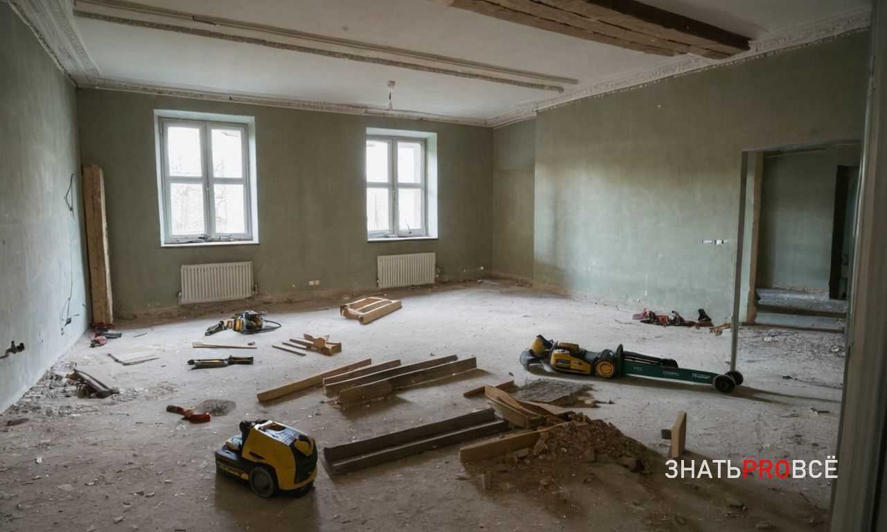 Процесс штробления и подготовка труб