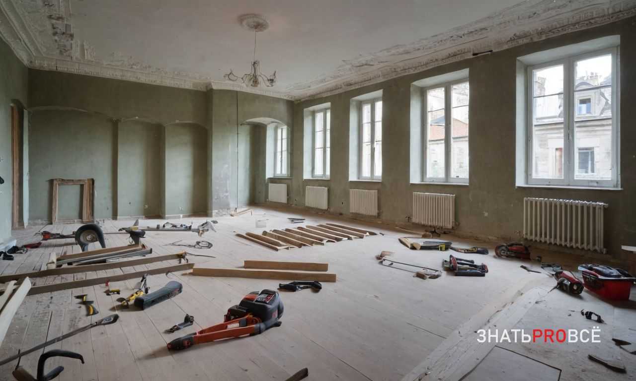 Монтаж скрытого карниза для штор в нише потолка